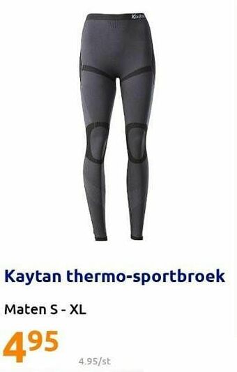 Action Kaytan thermo-sportbroek aanbieding