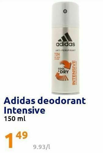 Action Adidas deodorant intensive aanbieding