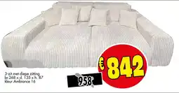 Budget Meubelen 3 Zit met Diepe Zitting aanbieding
