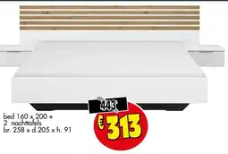 Budget Meubelen Bed + Nachttafels aanbieding