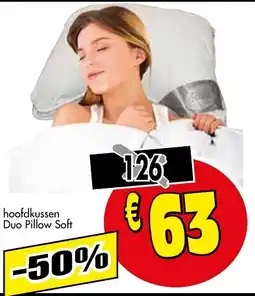 Budget Meubelen hoofdkussen Duo Pillow Soft aanbieding