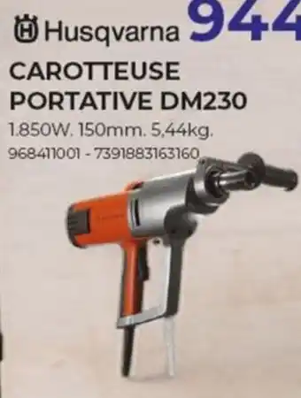 Husqvarna Carotteuse Portative DM230