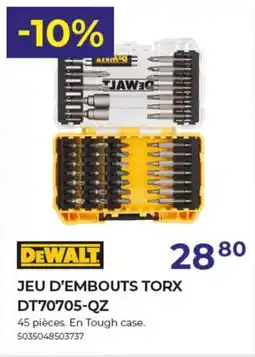 Meno DeWalt Jeu D'Embouts Torx DT70705-QZ aanbieding
