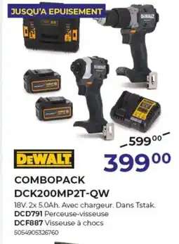 Meno DeWalt Combopack DCK200MP2T-QW aanbieding