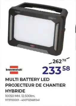 Meno Brennenstuhl Multi Battery Led Projecteur De Chantier Hybride aanbieding