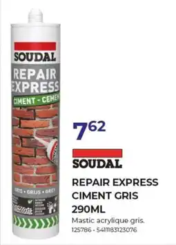 Meno Soudal Repair Express Ciment Gris aanbieding