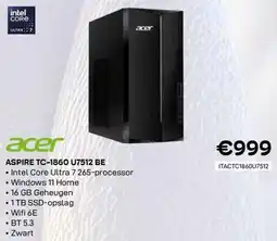 CompuDeals Acer Aspire TC-1860 U7512 BE aanbieding