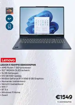 CompuDeals Lenovo LEGION 5 15AHP10 83M0006PMB aanbieding