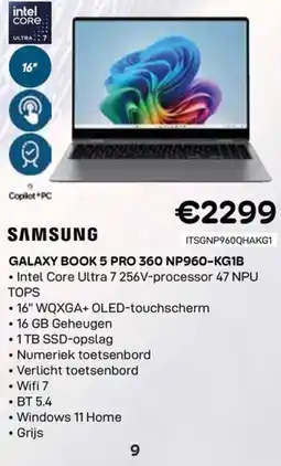 CompuDeals Samsung galaxy book 5 pro 360 NP960-KG1B aanbieding