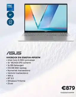 CompuDeals Asus vivobook s16 S3607VA-RP097W aanbieding