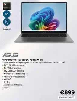 CompuDeals Asus vivobook s 16S3607QA-PL003W-BE aanbieding
