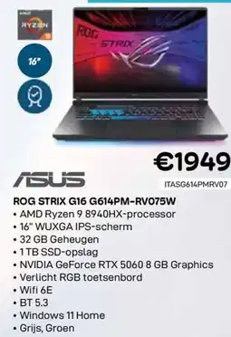 CompuDeals Asus ROG STRIX G16 G614PM-RV075W aanbieding