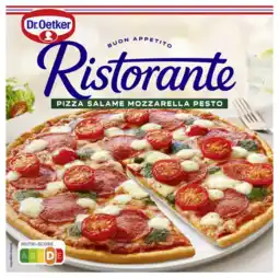 Albert Heijn Dr. Oetker Ristorante pizza salami mozzarella pesto aanbieding