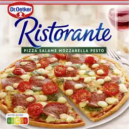 Albert Heijn Dr. Oetker Ristorante pizza salami mozzarella pesto aanbieding