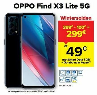Carrefour Oppo find x3 lite 5g aanbieding
