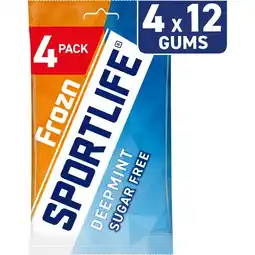 Albert Heijn Sportlife Frozn deepmint sugar free gums 4-pack aanbieding
