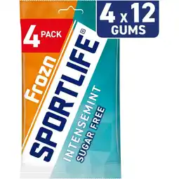 Albert Heijn Sportlife Frozn intensemint sugar free gums 4-pack aanbieding
