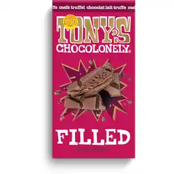 Albert Heijn Tony's Chocolonely Filled melk truffel aanbieding
