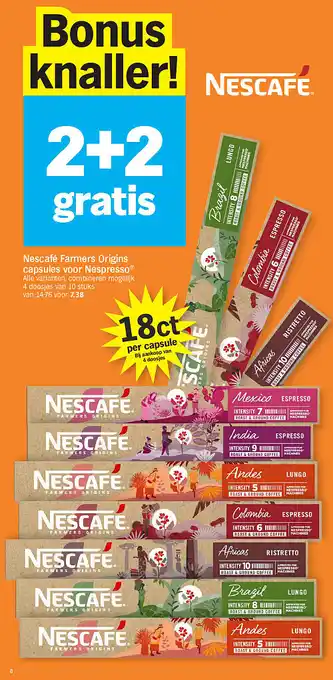 Nescafé Farmers Origins capsules voor Nespresso