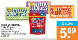 Albert Heijn Tony's Chocolonely 135-180 gram aanbieding