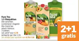 Albert Heijn Fuze Tea 1.5 literpakken aanbieding