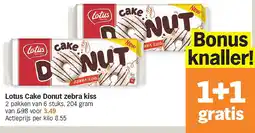 Albert Heijn Lotus Cake Donut zebra kiss aanbieding