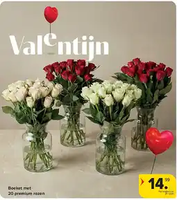 Carrefour Boeket met 20 premium rozen aanbieding