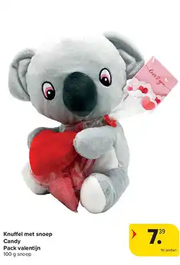 Carrefour Knuffel met snoep Candy Pack valentijn aanbieding