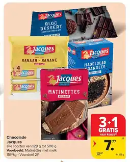 Carrefour Chocolade Jacques aanbieding