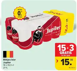 Carrefour Blikjes bier Jupiler aanbieding