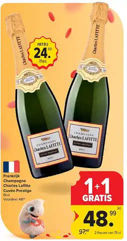 Carrefour Frankrijk Champagne Charles Lafi tte Cuvée Prestige aanbieding