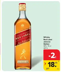 Carrefour Whisky Red Label Johnnie Walker aanbieding