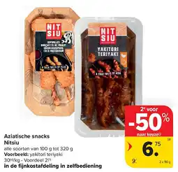 Carrefour Aziatische snacks Nitsiu aanbieding