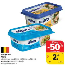 Carrefour Margarine Alpro aanbieding