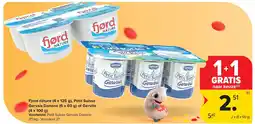 Carrefour Fjord näture (4 x 125 g), Petit Suisse Gervais Danone (6 x 60 g) of Gervita (4 x 100 g) aanbieding