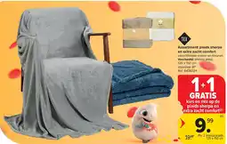 Carrefour Assortiment plaids sherpa en extra zacht comfort aanbieding