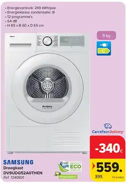 Carrefour Droogkast DV9UDG52A0THEN aanbieding