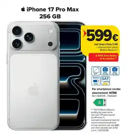 Carrefour iPhone 17 Pro Max 256 GB aanbieding