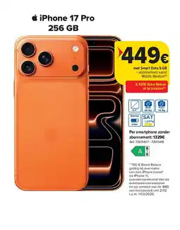 Carrefour iPhone 17 Pro 256 GB aanbieding