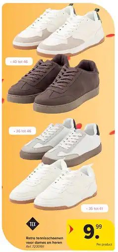 Carrefour Retro tennisschoenen voor dames en heren aanbieding