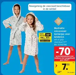 Carrefour Bedrukte microvezel kamerjas voor kinderen aanbieding
