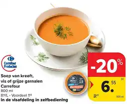 Carrefour Soep van kreeft, vis of grijze garnalen Carrefour aanbieding