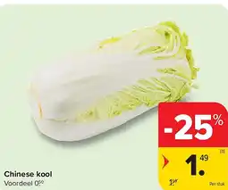 Carrefour Chinese kool aanbieding