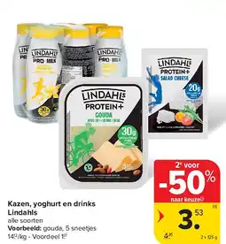 Carrefour Kazen, yoghurt en drinks Lindahls aanbieding