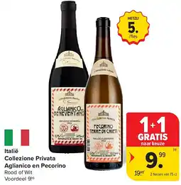 Carrefour Italië Collezione Privata Aglianico en Pecorino aanbieding