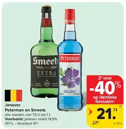 Carrefour Jenever Peterman en Smeets aanbieding
