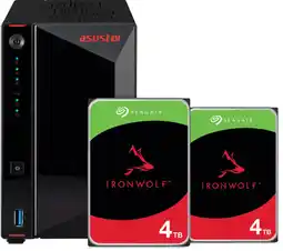 Coolblue ASUSTOR AS5402T + Seagate IronWolf 8 To (2x 4 To) aanbieding