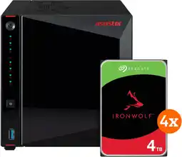 Coolblue ASUSTOR AS5404T + Seagate Ironwolf 16 To (4 x 4 To) aanbieding