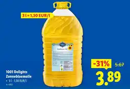 Lidl 1001 Delights Zonnebloemolie aanbieding