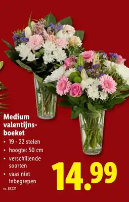 Lidl Medium valentijns boeket aanbieding